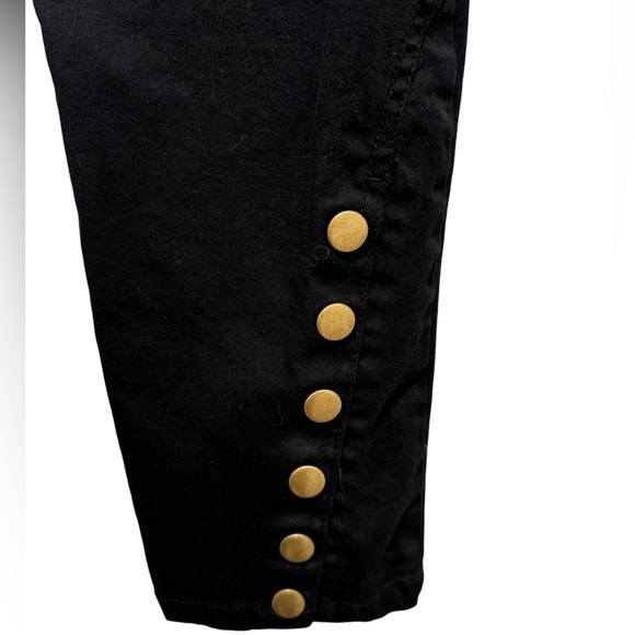 Style & Co Women's black skinny leg jeans with snap detail size. Size 6 - Picture 3 of 9